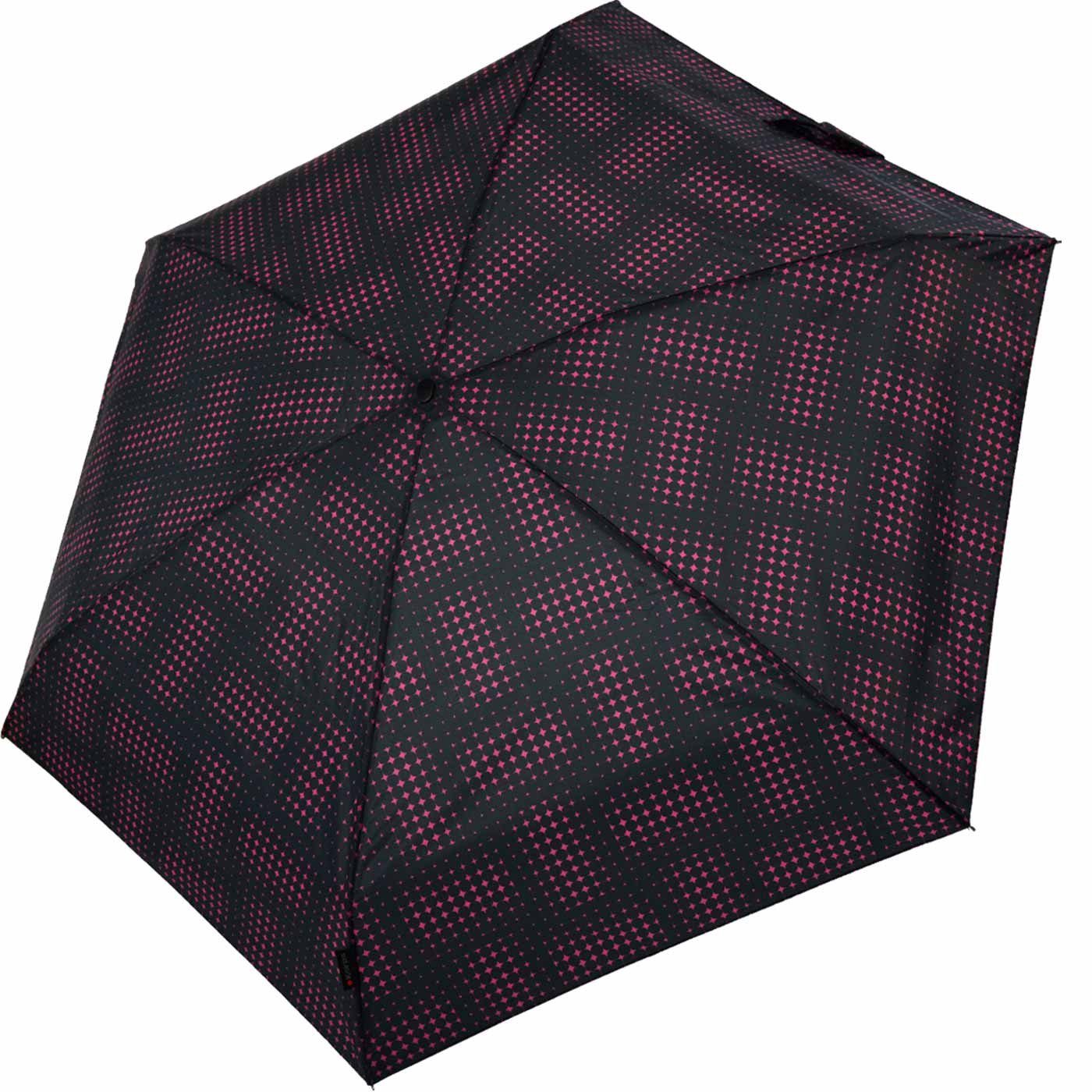 Knirps® Taschenregenschirm Mini-Schirm Travel klein leicht kompakt - stars, der zuverlässige Begleiter, der in jede Tasche passt