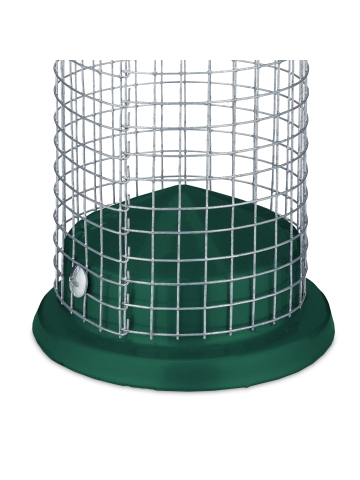 relaxdays 2 x Vogelfutterstation in Grün/ Silber - (H)31 x Ø 10 cm günstig kaufen onesize