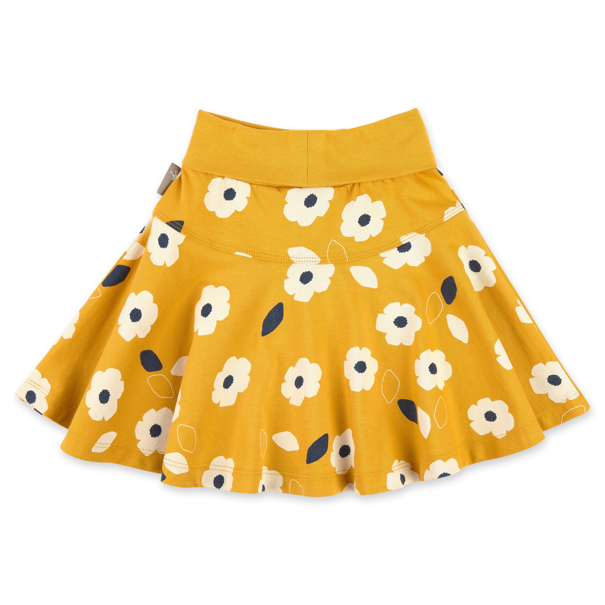 Sommer Kinderrock in Gelb mit Blümchen Print