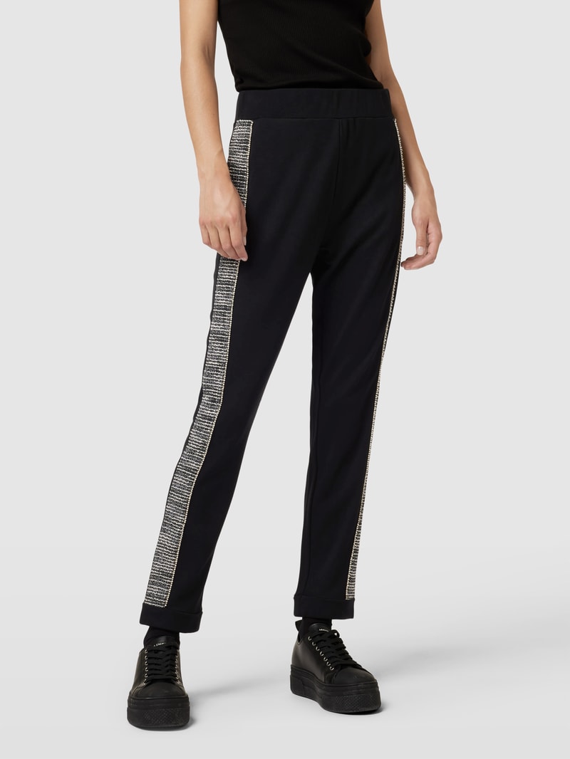 Sweatpants mit elastischem Bund in schwarz