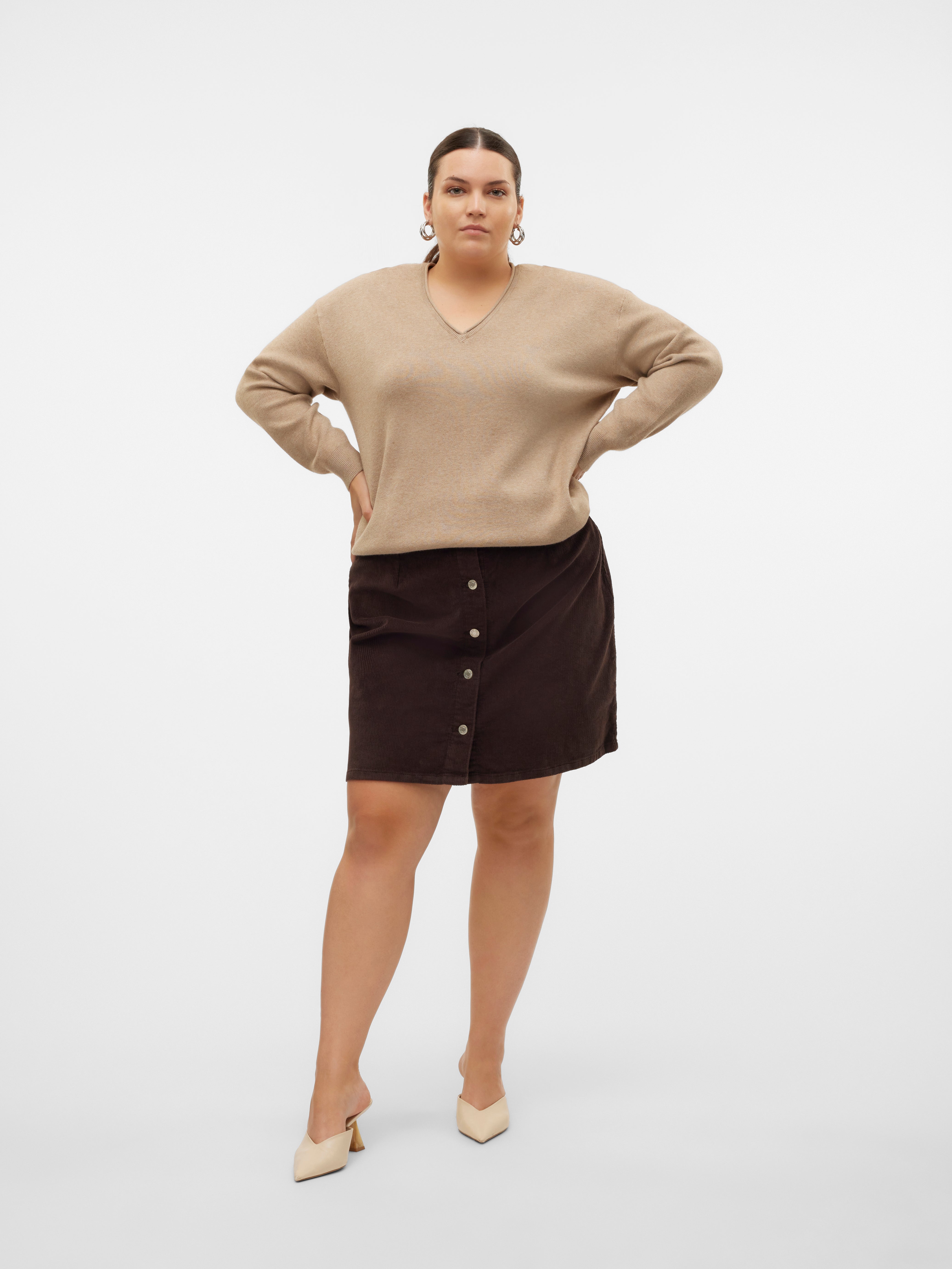 VMCETTA Hohe Taille Kurzer Rock