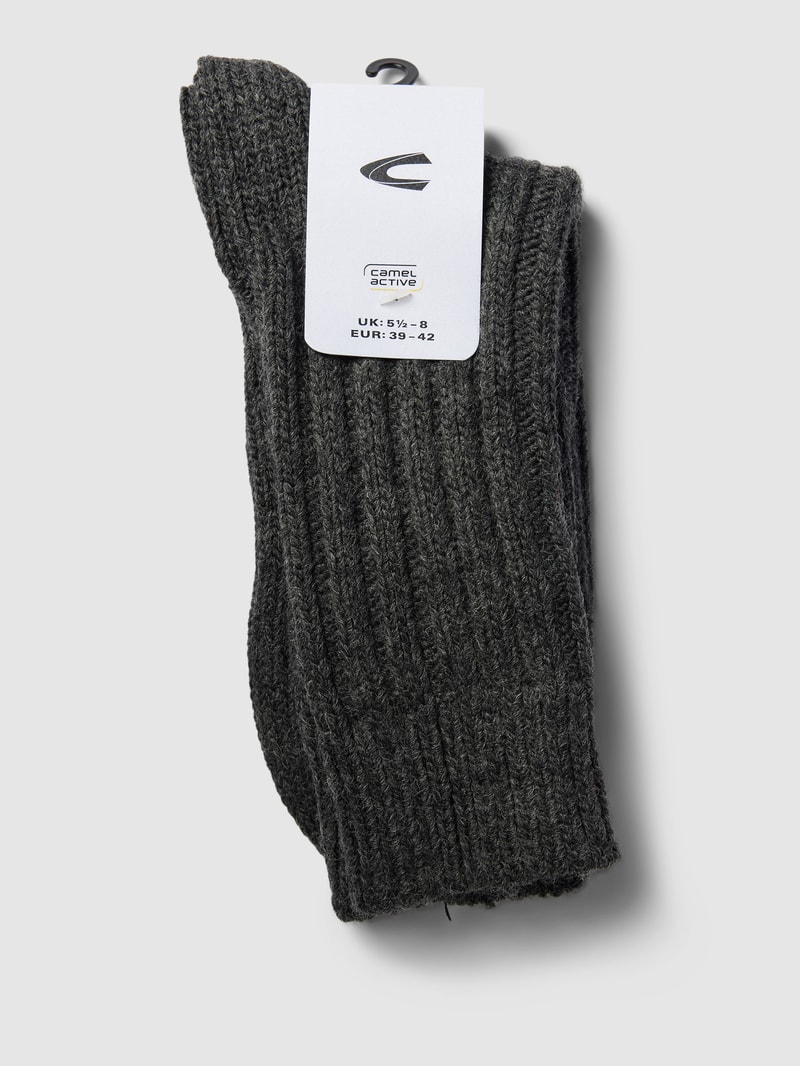 Socken mit Strukturmuster in anthrazit meliert