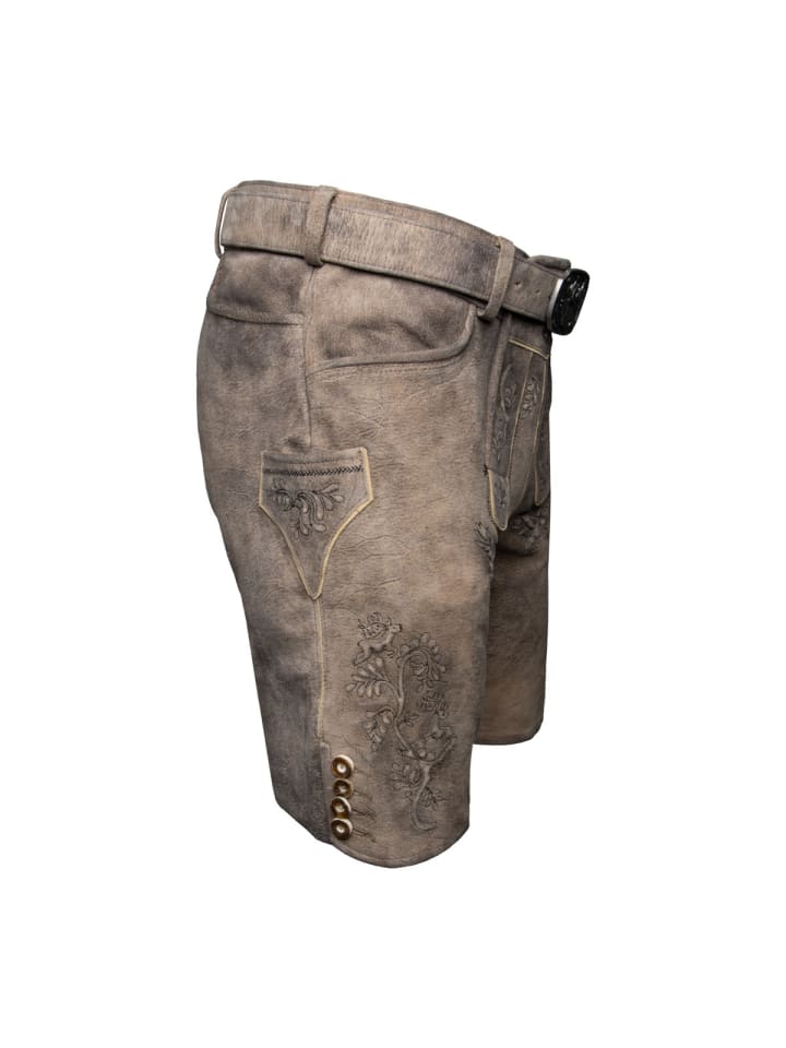 Spieth & Wensky Lederhose Farchant in dunkelbraun günstig kaufen