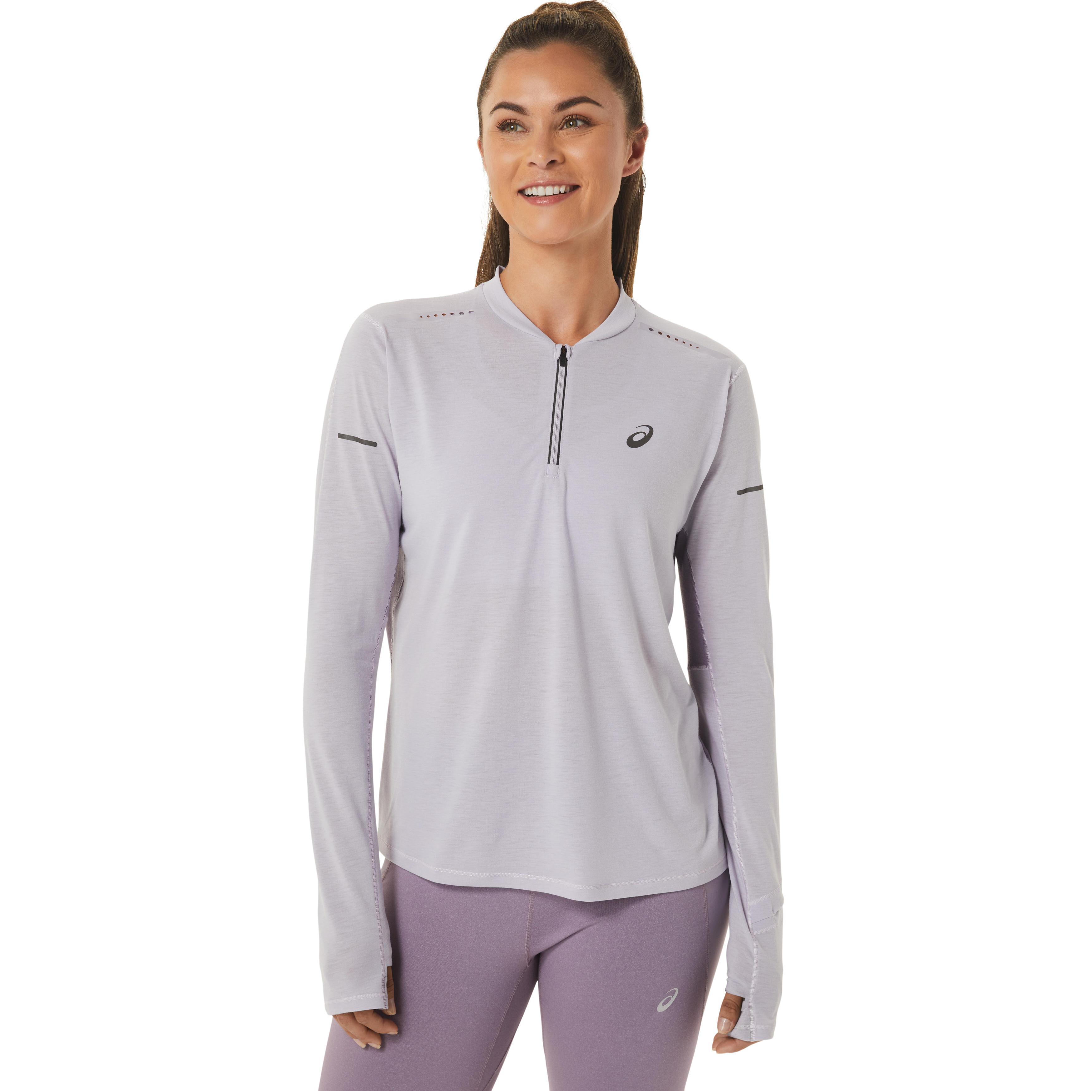 Metarun Half-Zip Lauftop Damen - Flieder, Lila