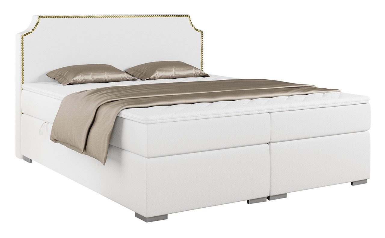 MKS MÖBEL Boxspringbett LENTA, Doppelbett mit Multipocket-Matratze - Modern Bett