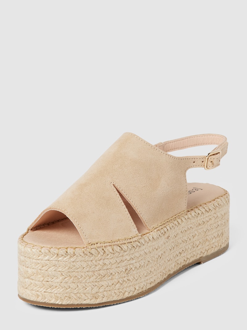 Sandalen mit Plateau-Sohle Modell 'Avignon' in beige
