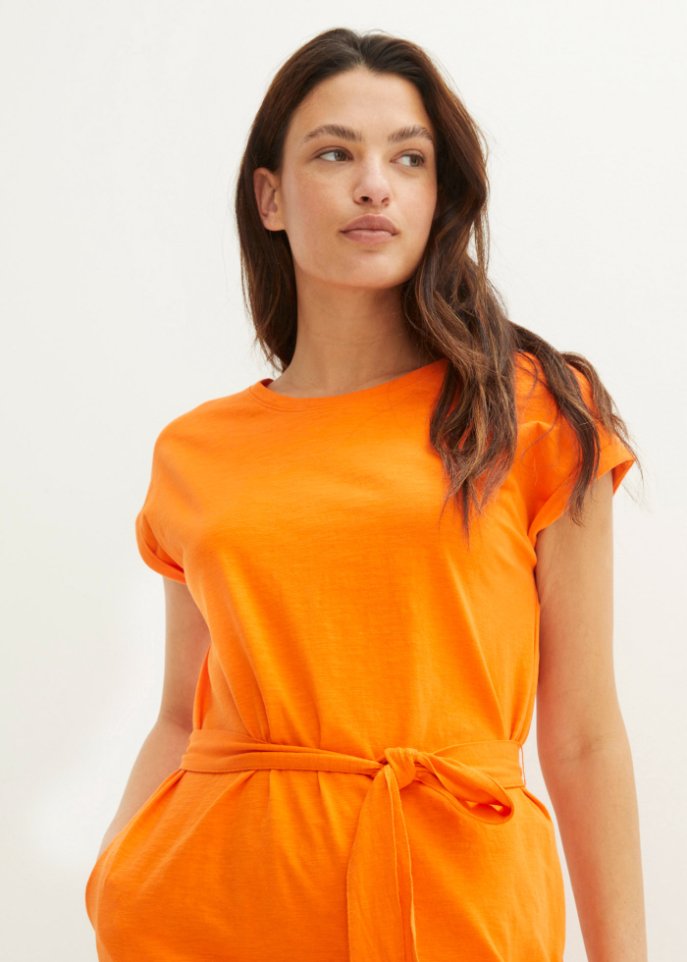 Shirtkleid mit Bindeband