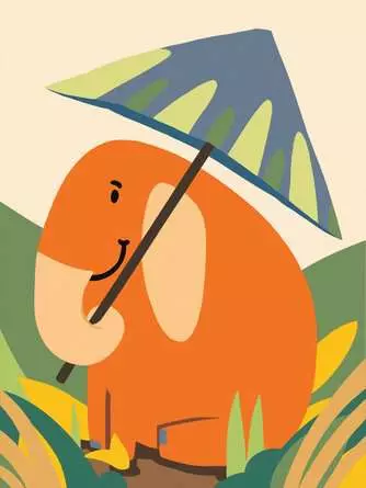 CreArt Hallo Baby: Elefant - Malen nach Zahlen für Erwachsene