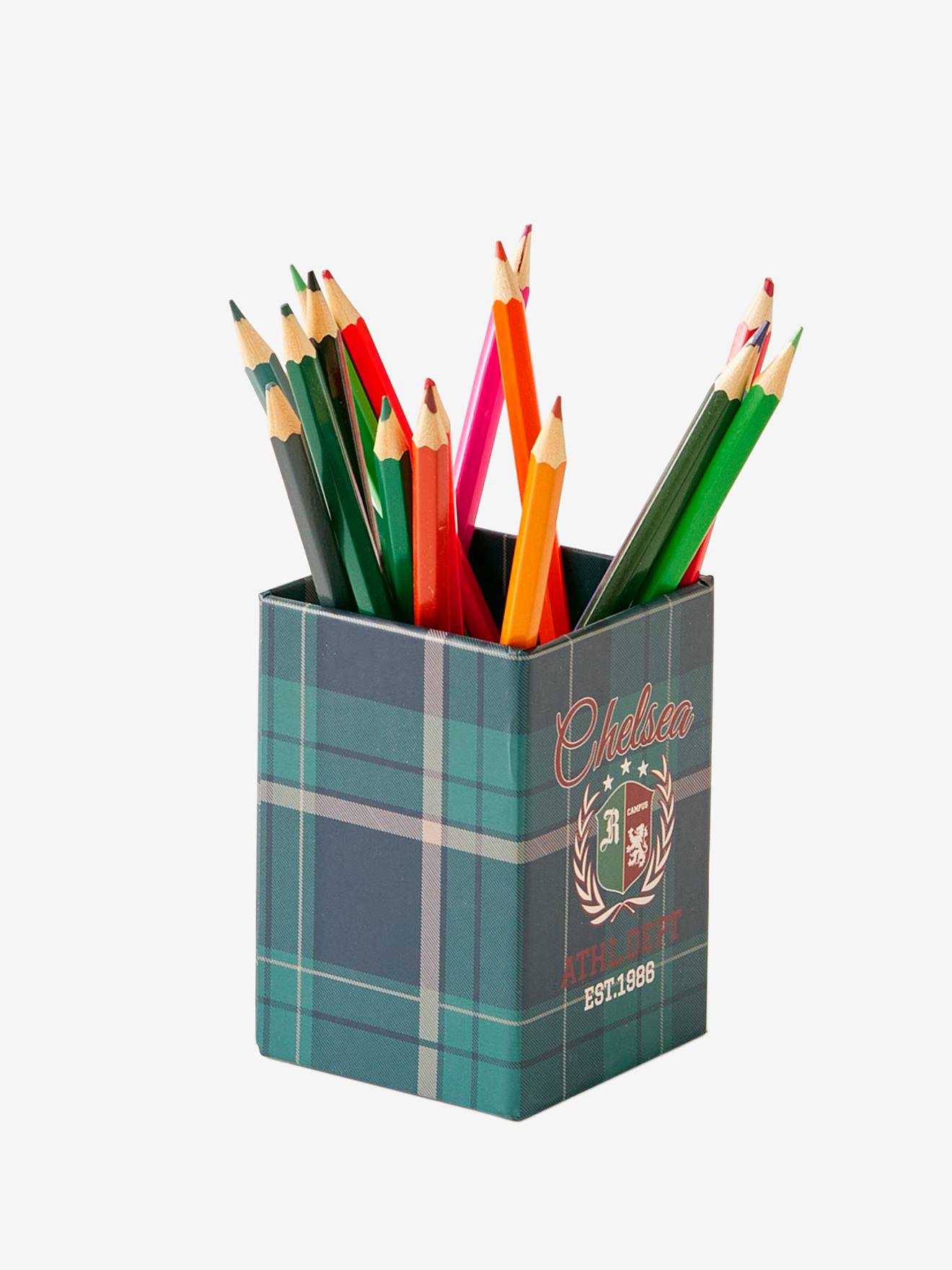 Set rangement bureau Ecusson vert / bleu
