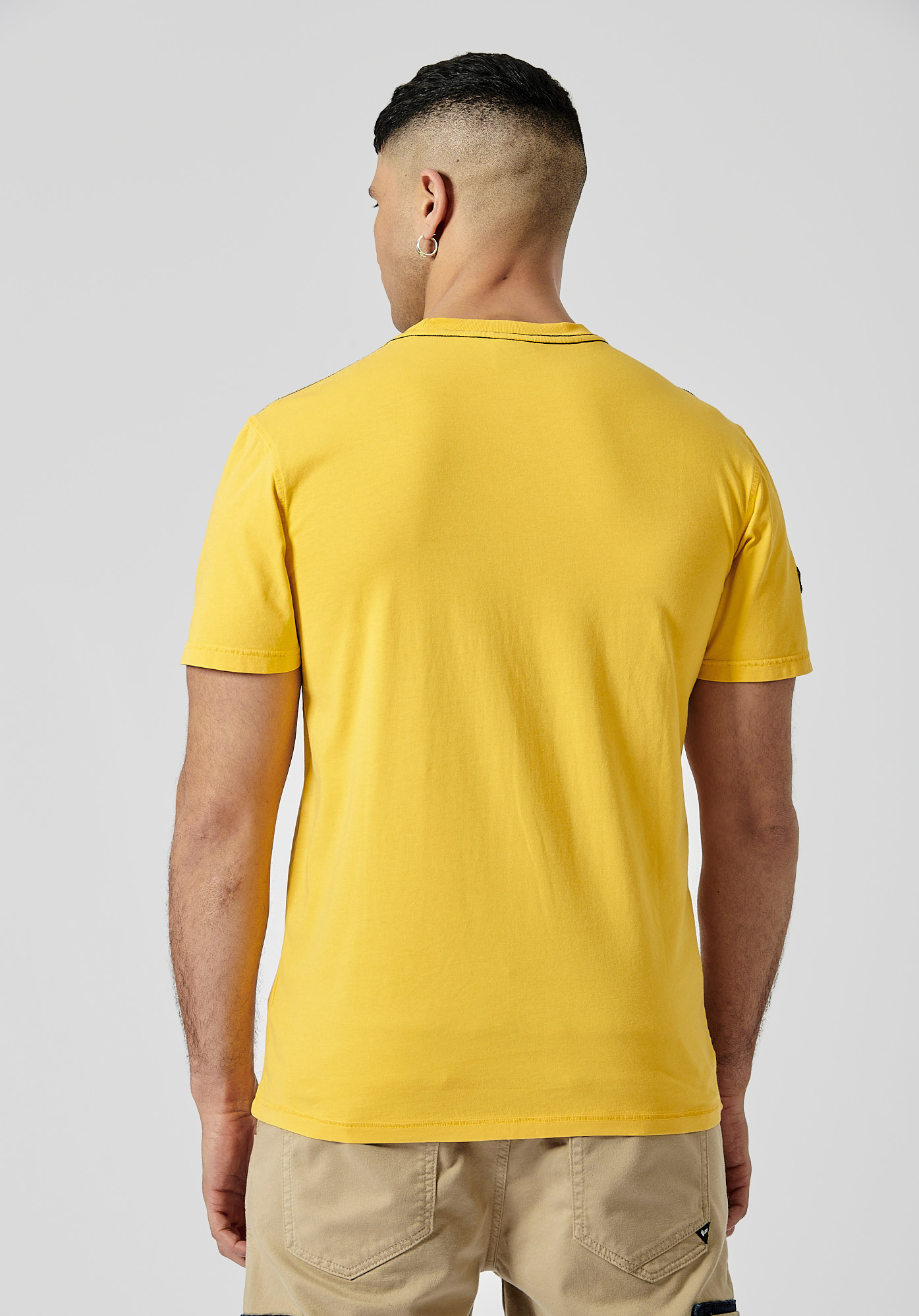 BAREL  T-shirt jaune homme 100% coton