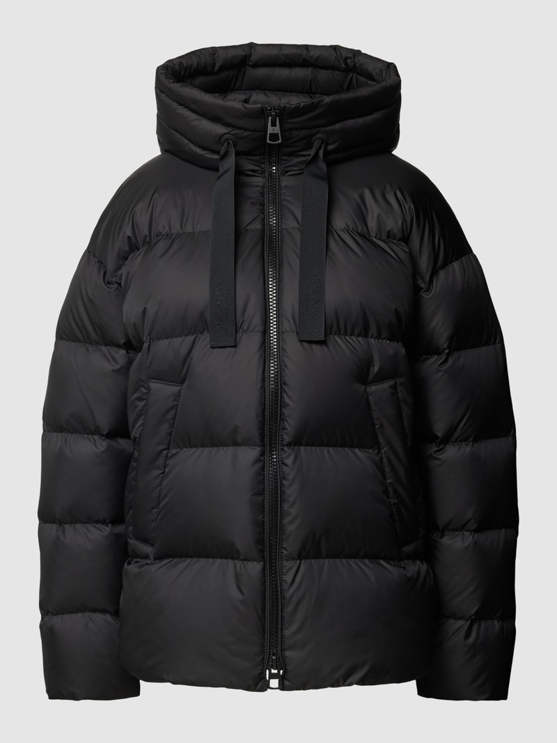Dauenjacke mit Daunen-Feder-Füllung in schwarz