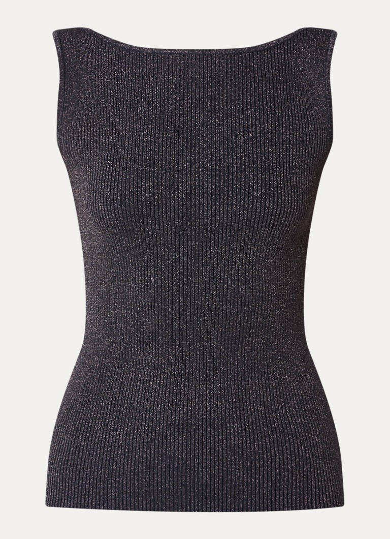 Maglia a coste Neo Noir Talia con inserti in lurex