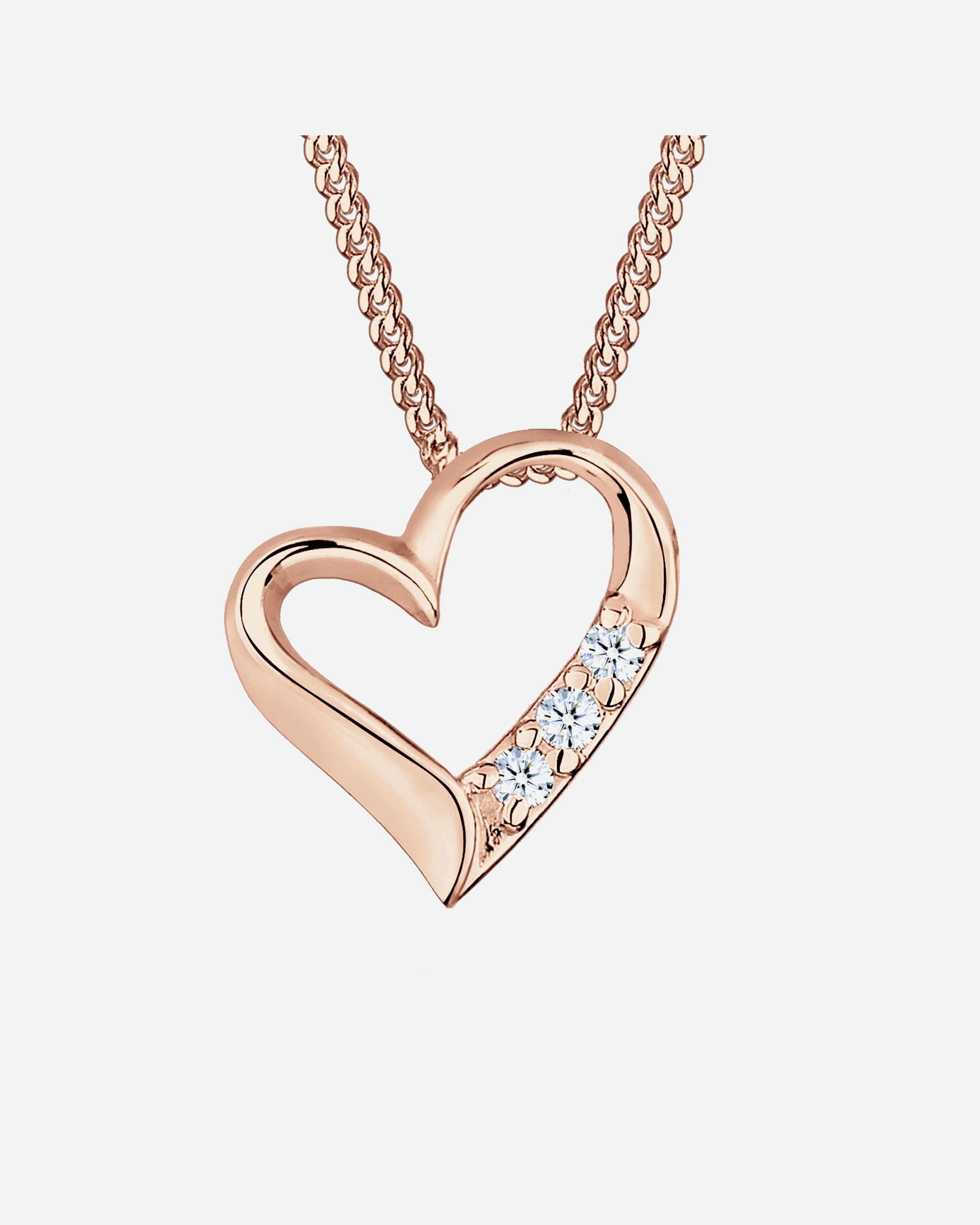 Elli DIAMONDS Women's Eternity Heart Pendant with Diamonds (0.045 ct.) in 925 Sterling Silver