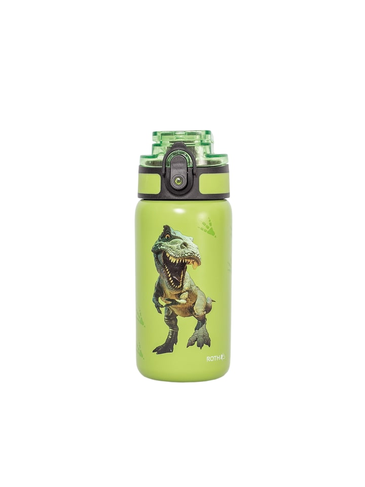 ROTH Kinder-Trinkflasche Tyrannosaurus, Edelstahl 350 ml in Grün günstig kaufen onesize