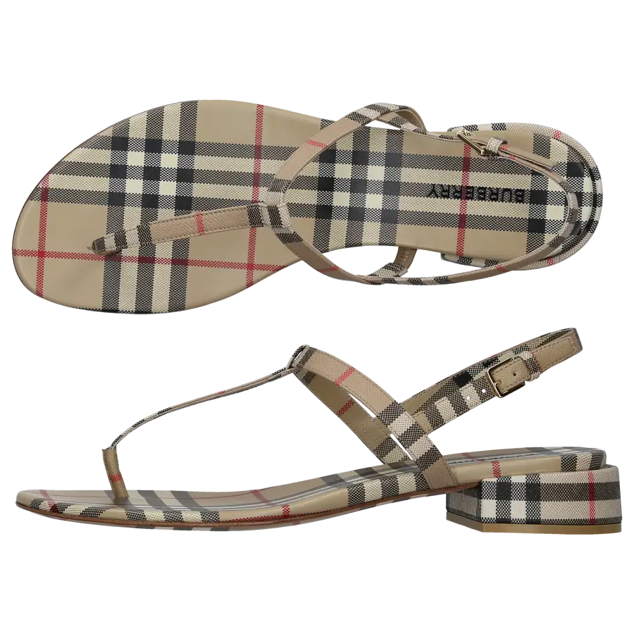 Burberry - Zehentrenner EMILY Baumwolle - beige