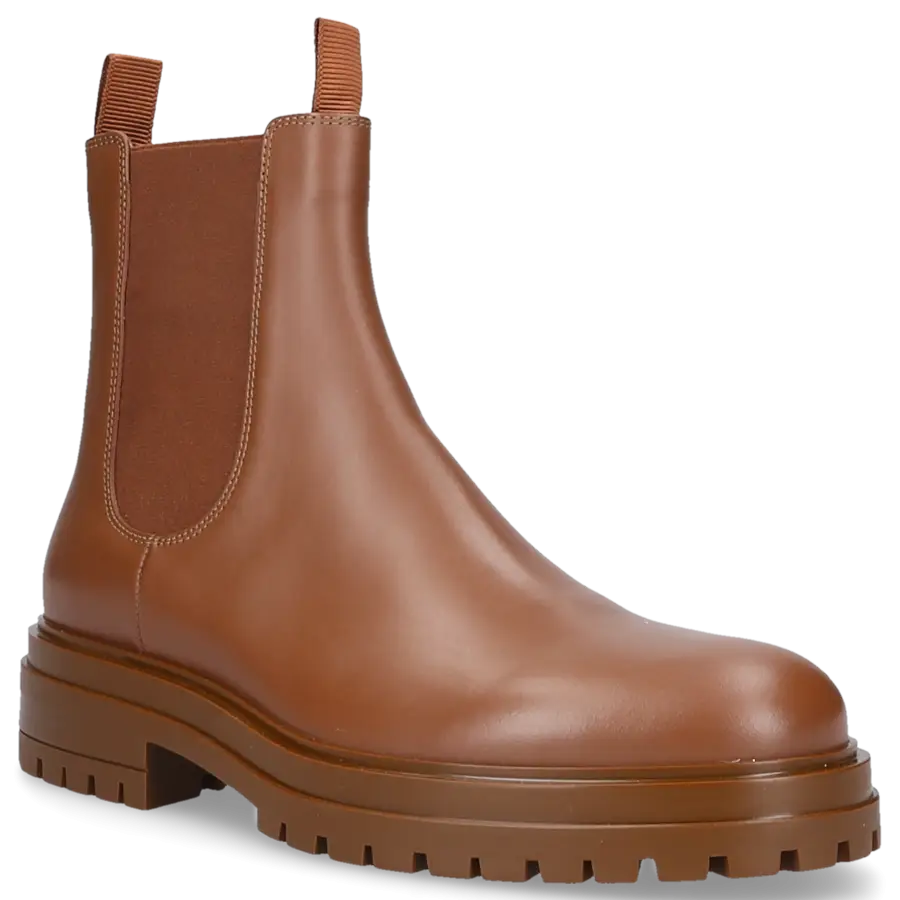 Gianvito Rossi - Chelsea Boots CHESTER Kalbsleder - braun