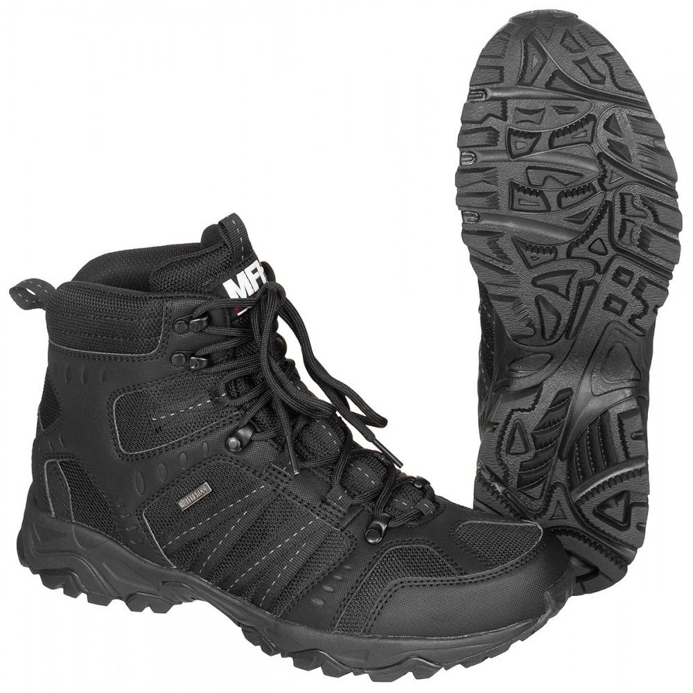 MFH Einsatzstiefel, Tactical, schwarz - 43 Wanderstiefel wasserdicht