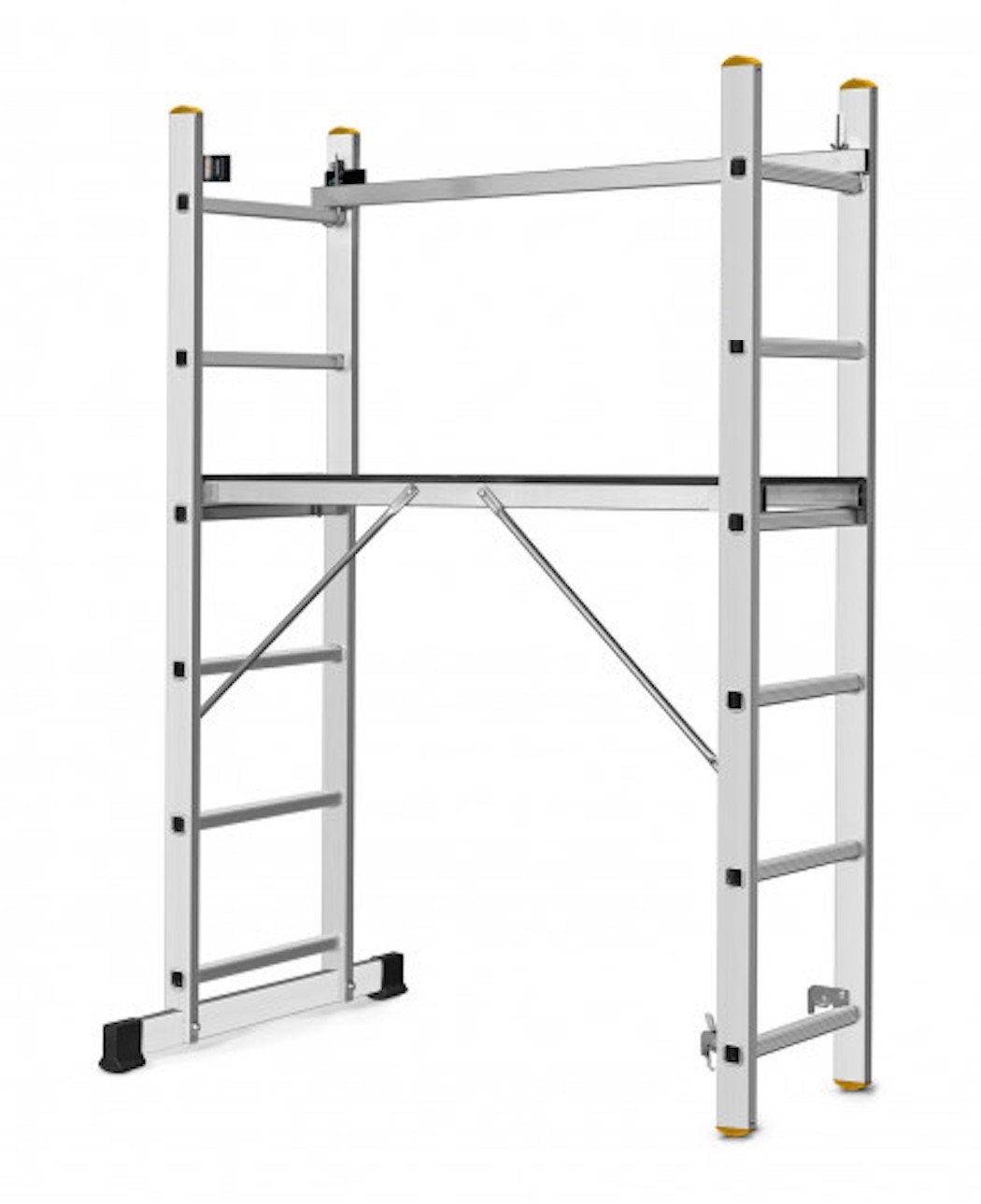 TRIZERATOP Klappgerüst Mehrzweckleiter + Gerüst 150x46cm 2x6 Sprossen PRO