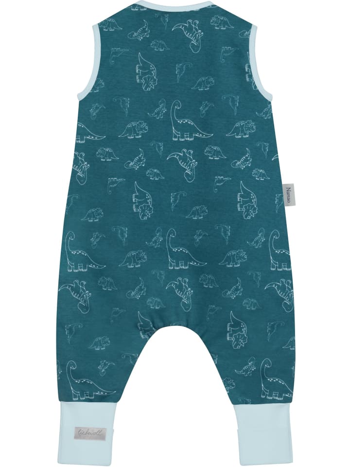normani Baby Schlafsack mit Füßen aus Bio-Baumwolle Nanao in Petrol günstig kaufen
