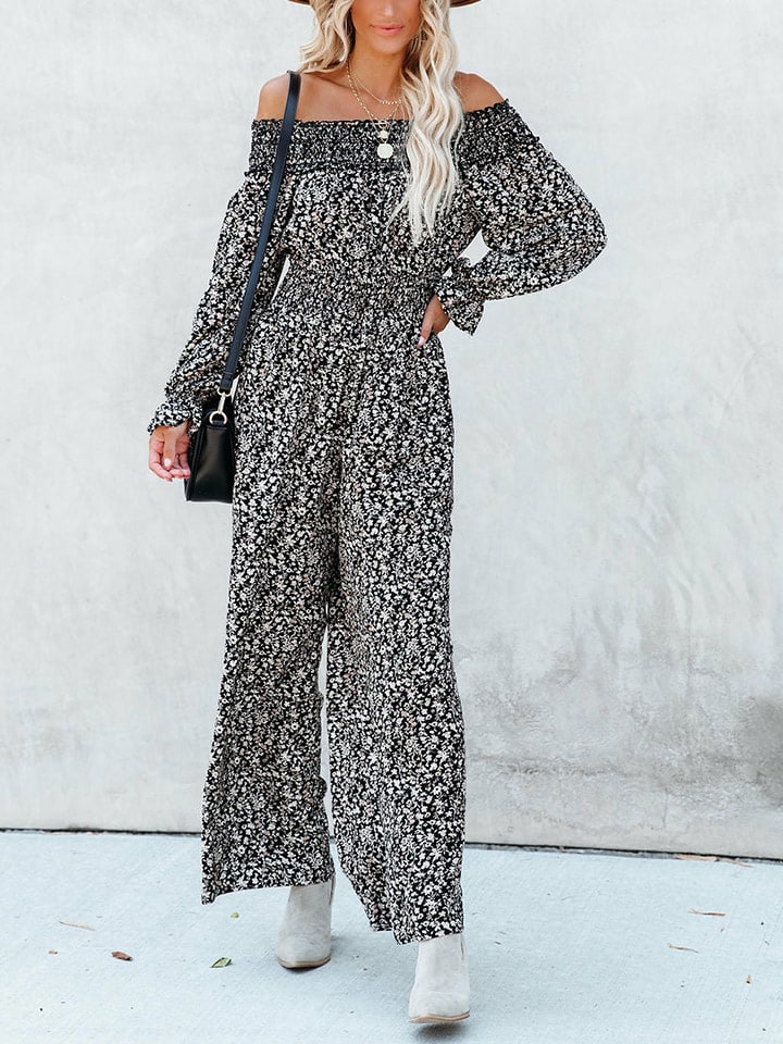 Milan Kiss Jumpsuit in Schwarz/ Creme günstig kaufen