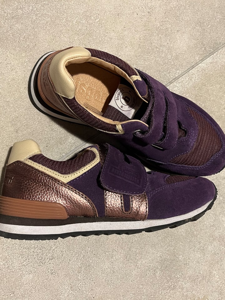 bisgaard Leder-Sneakers in Lila günstig kaufen 32