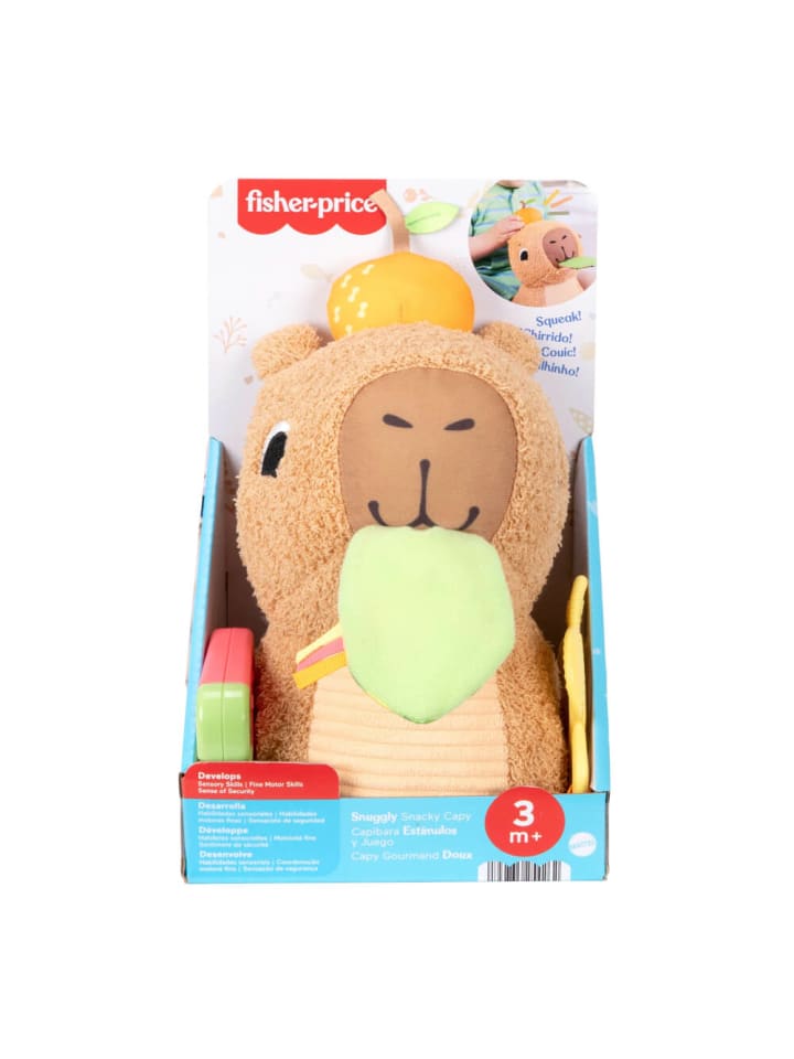 Fisher-Price Kuscheltier Capybara mit Beißring und Rassel, ab 6 Monate günstig kaufen onesize