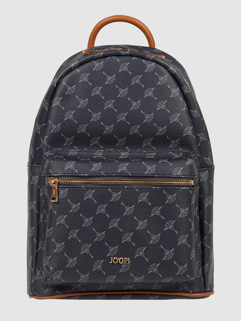 Rucksack mit Logo-Muster Modell 'Salome' in dunkelblau
