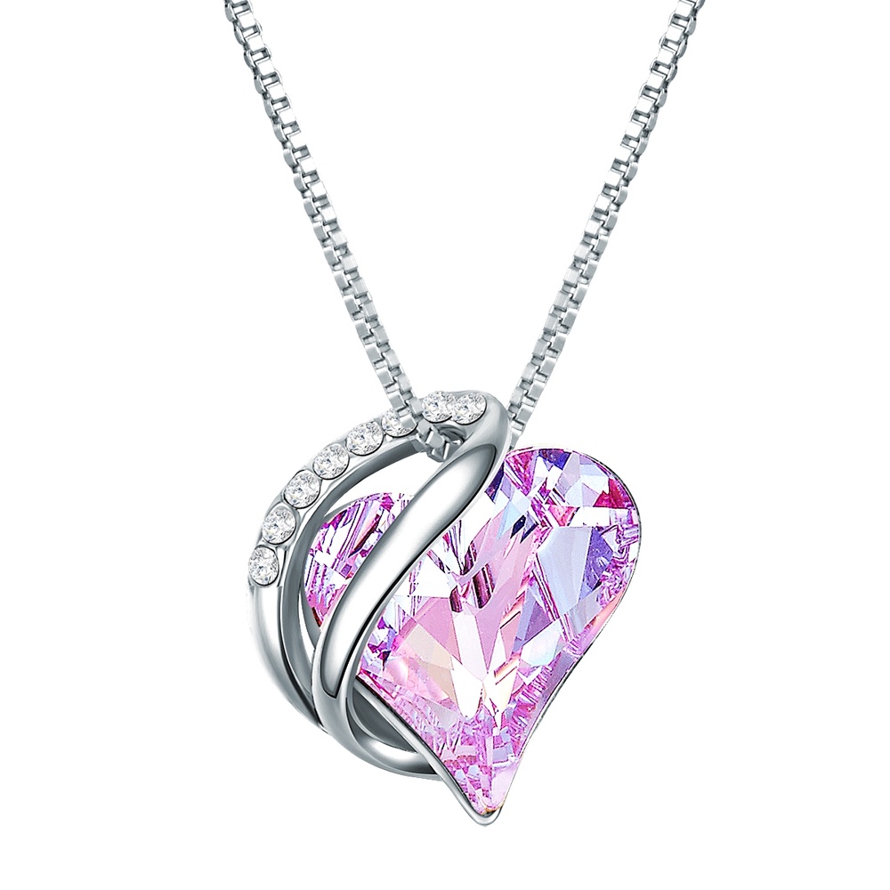 Rafaela Donata Collier en argent Coeur orné de cristaux Swarovski Orné de cristaux Swarovski en  collier
