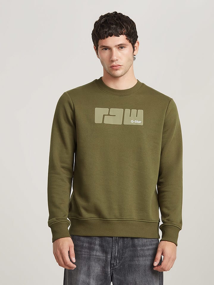 G-Star Sweatshirt in Khaki günstig kaufen