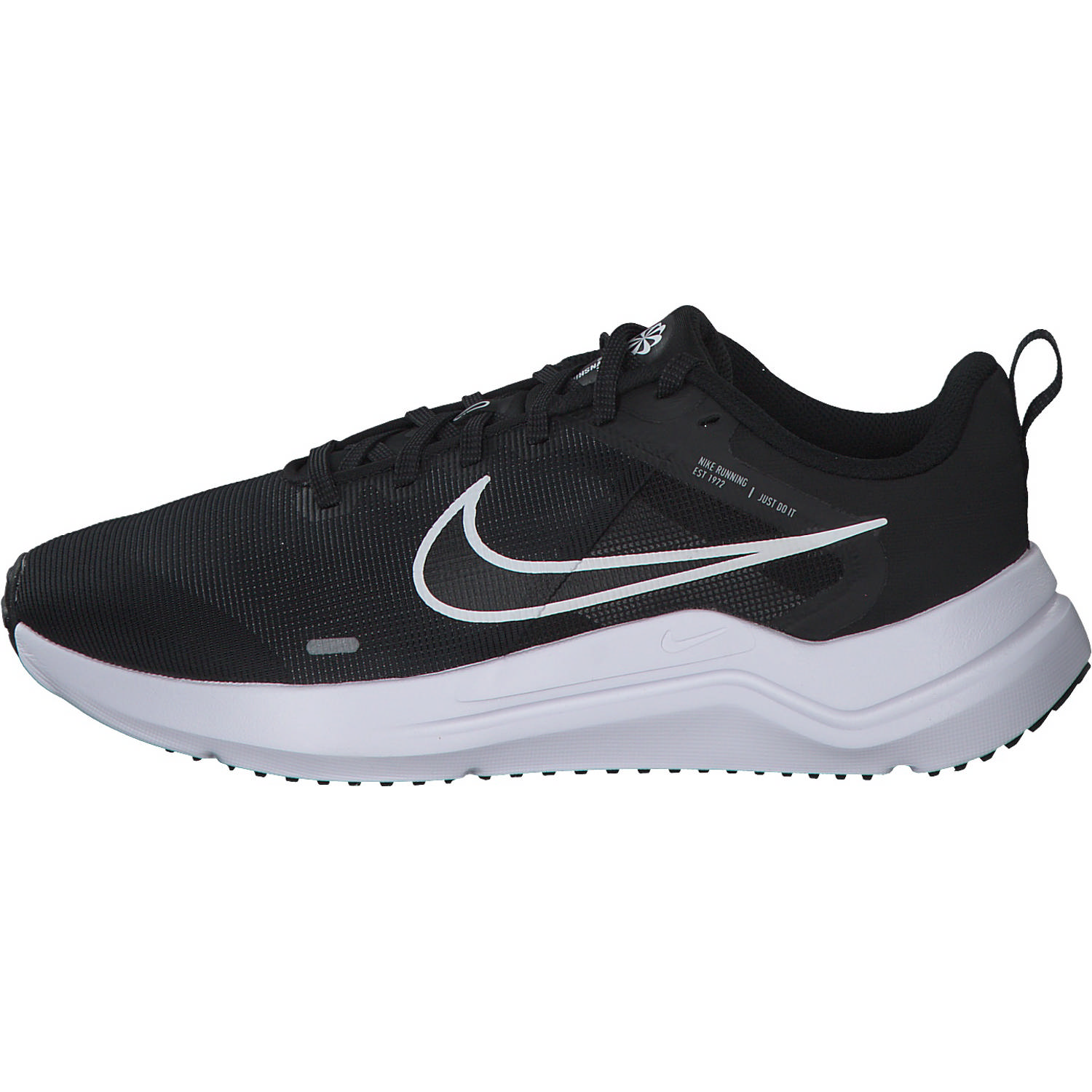 Nike Downshifter 12 DD9294, Sneakers Low, Damen, black/white-smoke grey-platinu