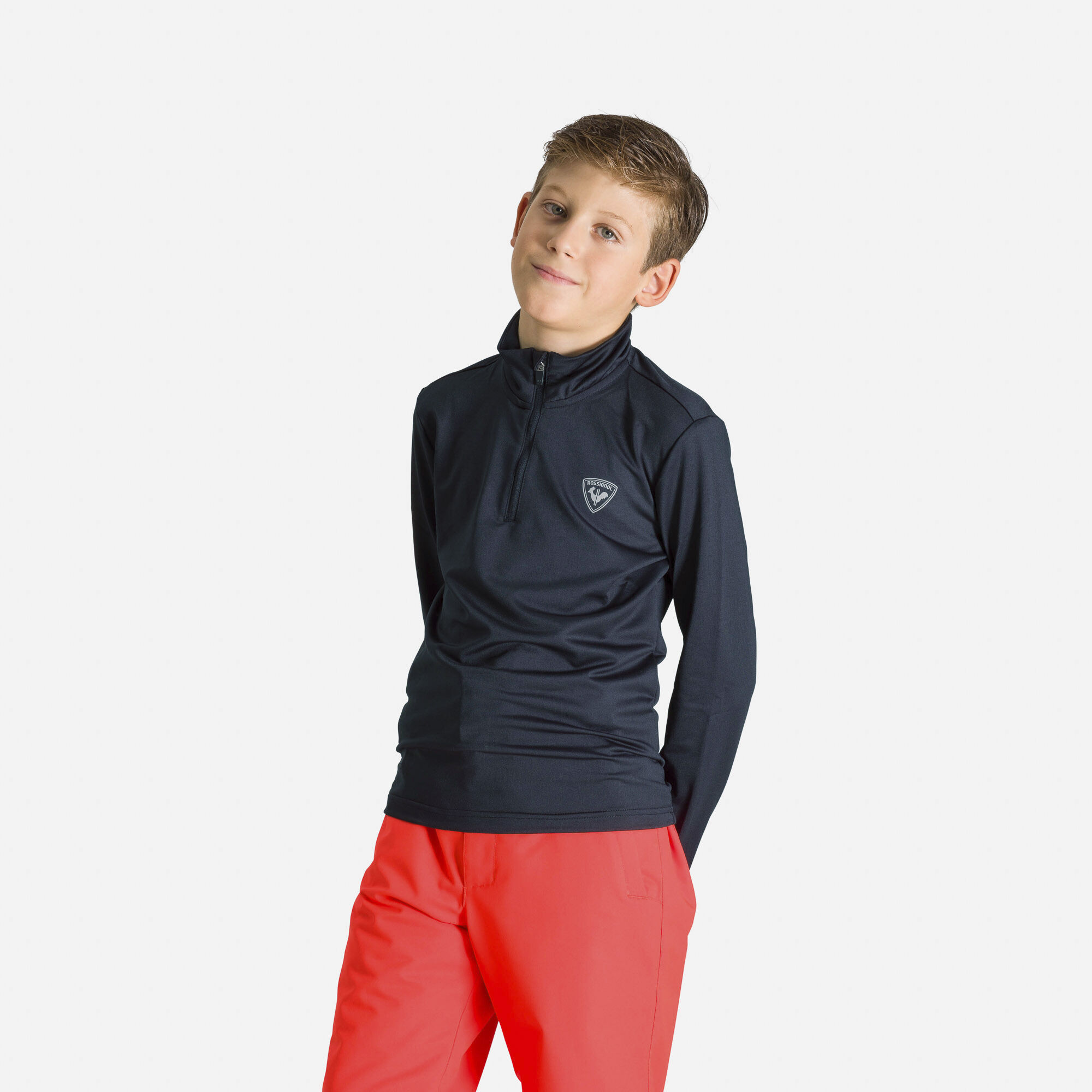 Haut en polaire stretch demi-zip Garçon