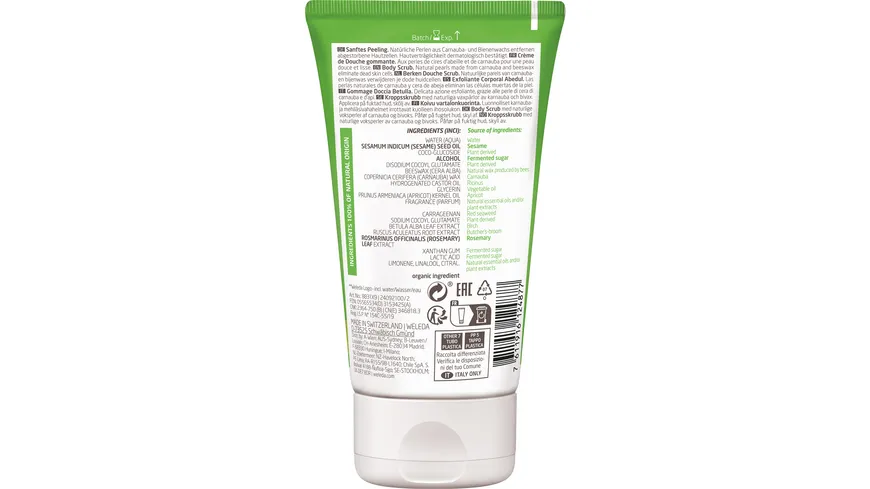 WELEDA BIRKE Pearl Scrub - Dusch-Peeling 150 ml