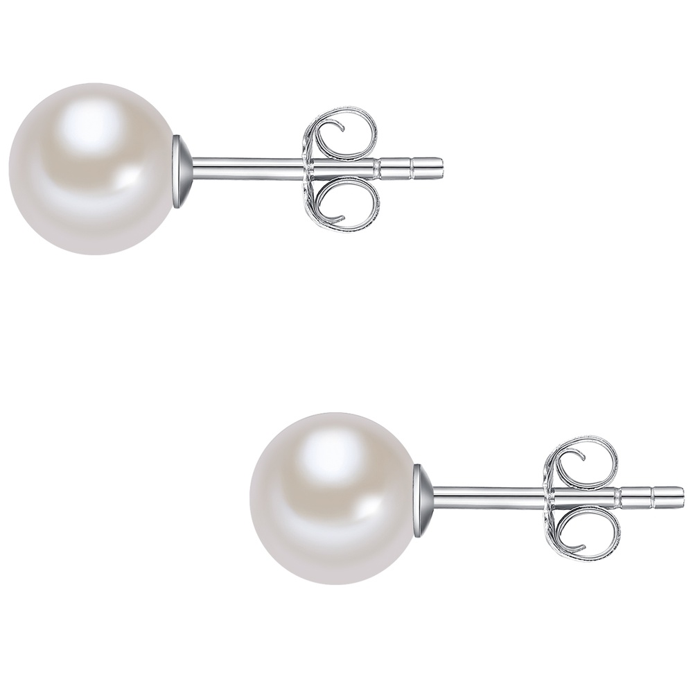 Valero Pearls Puce d'oreille en perle Perle de culture d'eau douce Perle de culture d'eau douce Boucles d'oreilles