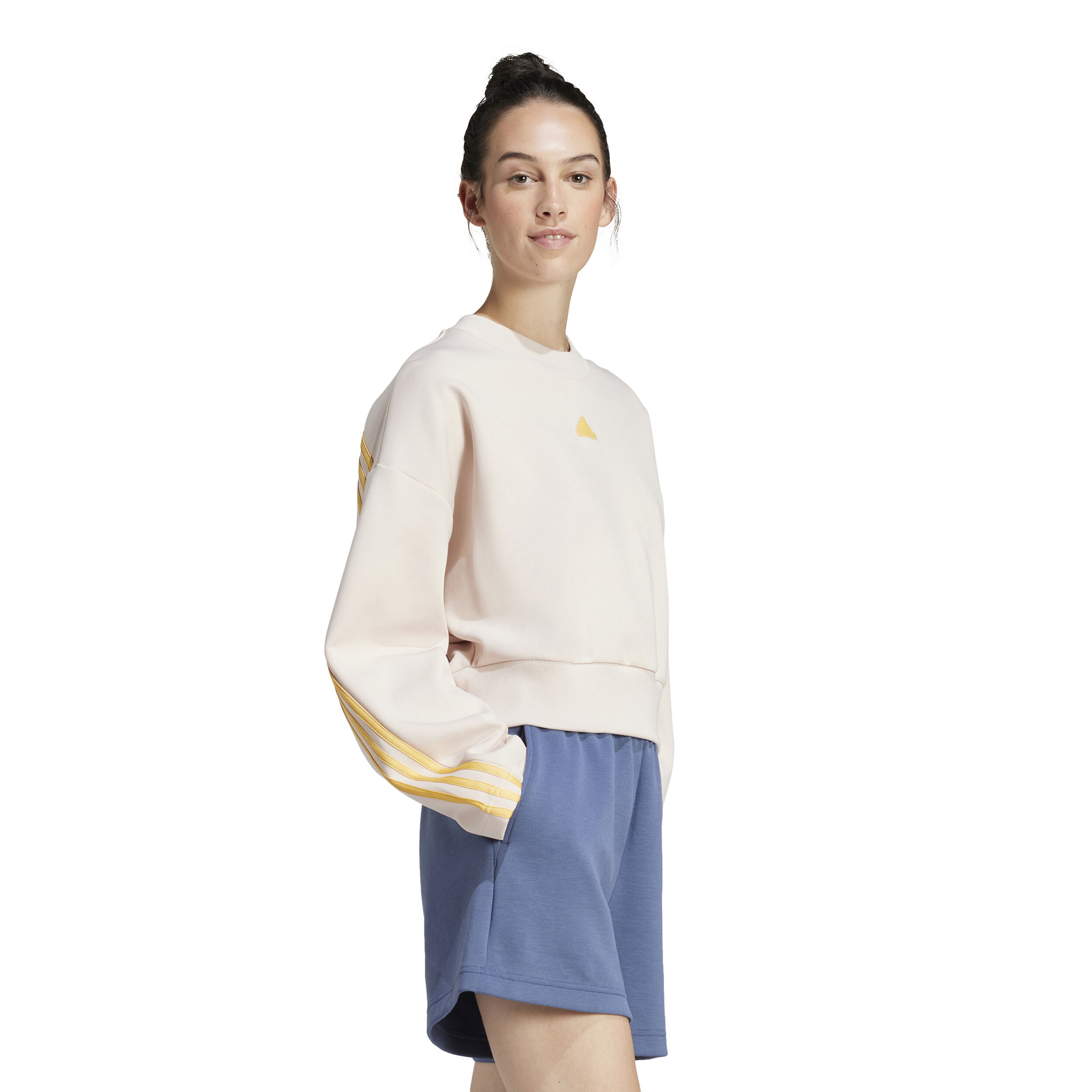Future Icon 3 Stripes Sweatshirt Damen - Beige, Gelb