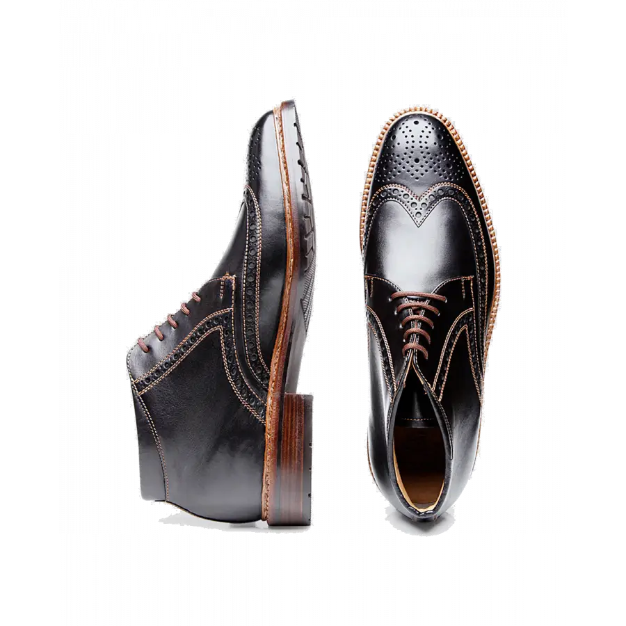 Heinrich Dinkelacker - Stiefeletten LUZERN FULL-BROGUE SC Kalbsleder - schwarz