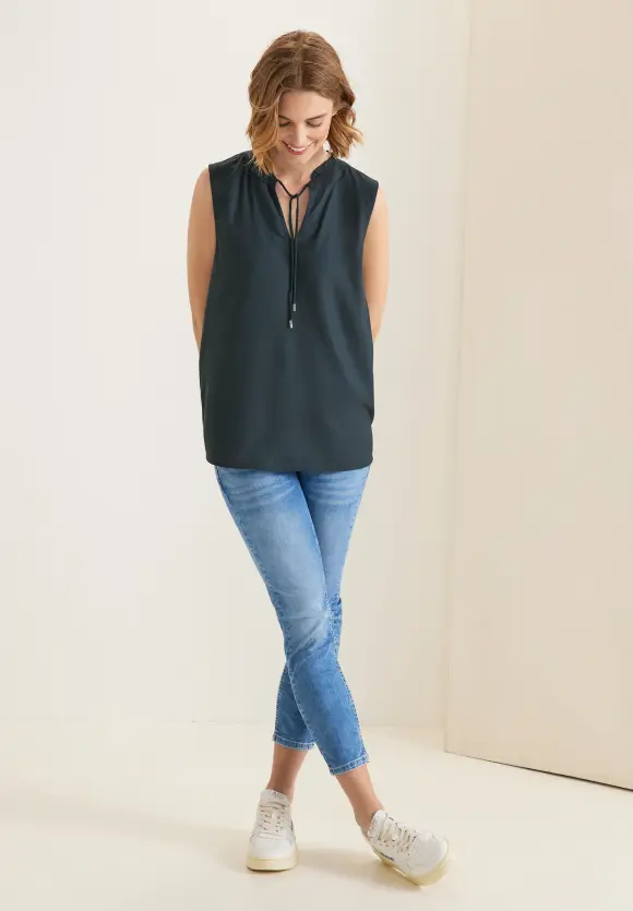 Street One Ärmellose Bluse mit Rüschen