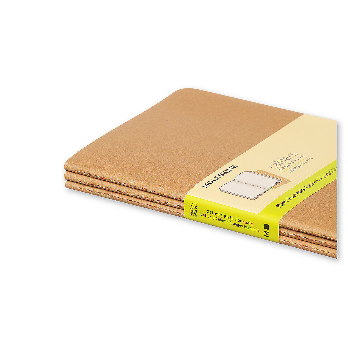Notizbücher Cahier- L/A5- 3er Set- Blanko Notizbücher
