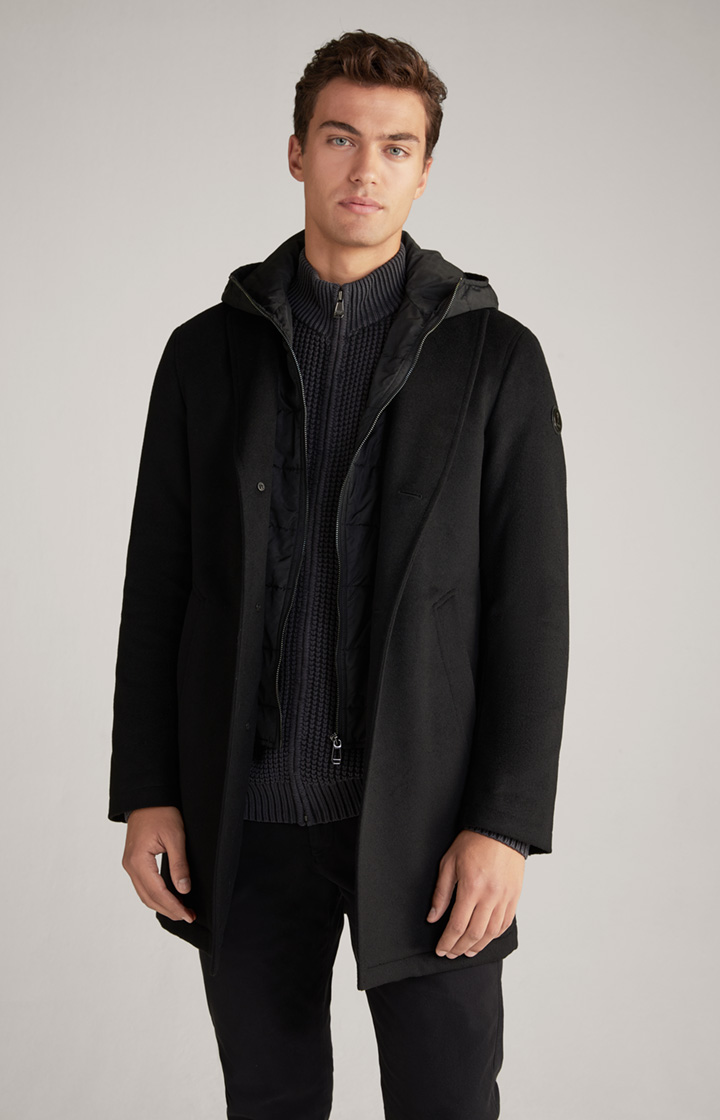 Cornflower-Mantel Mailor in Schwarz