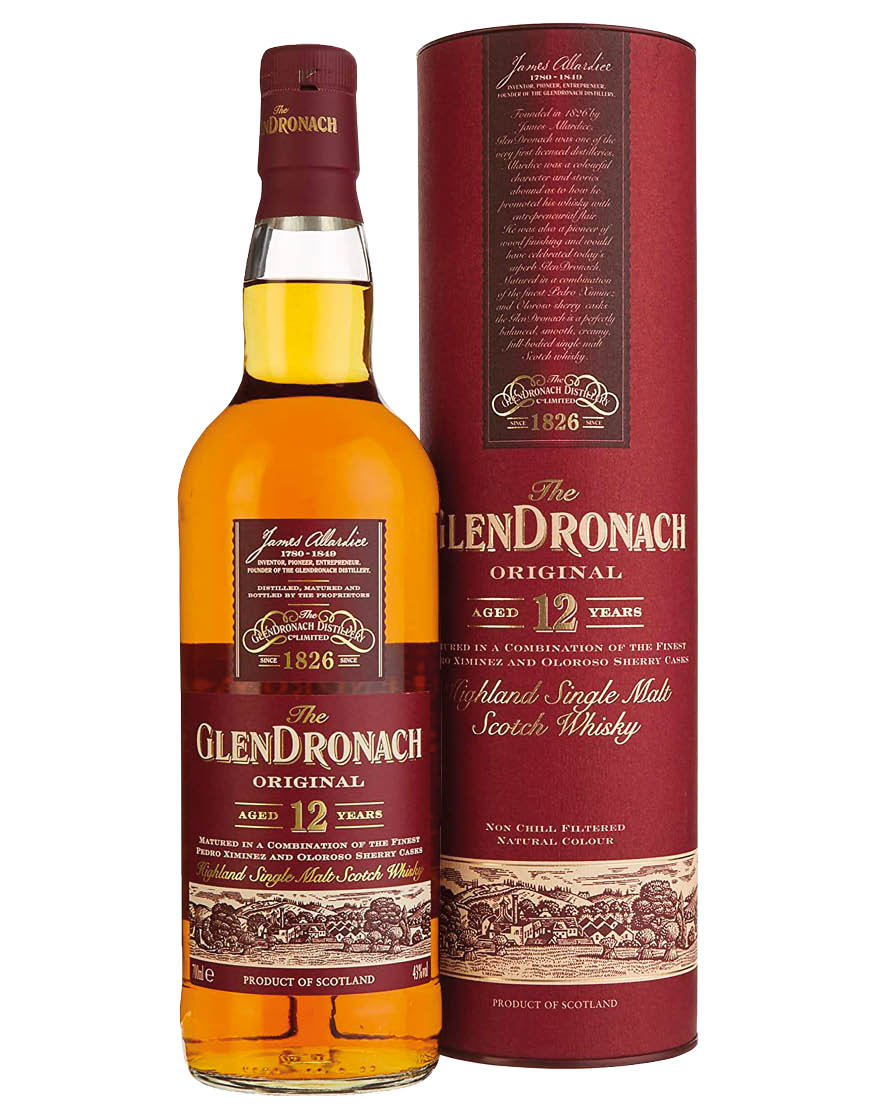 Highland Single Malt Scotch Whisky Aged 12 Years Original GlenDronach 0,7 ℓ