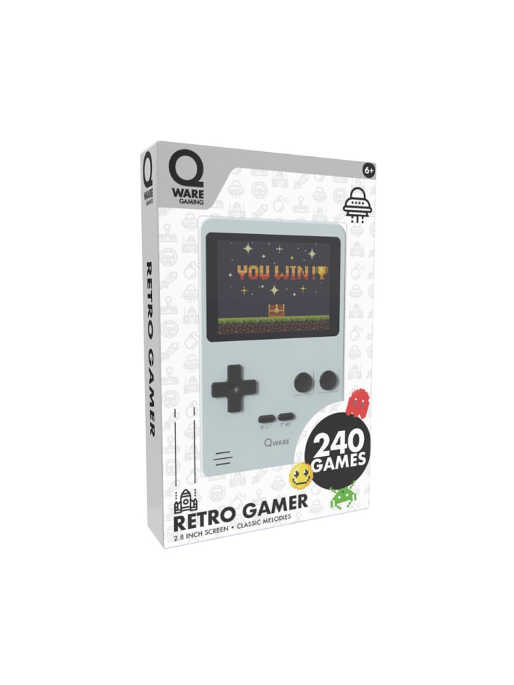 COFI 1453 Qware Retro Spielkonsole Handheld 240 Spiele für unterwegs in Grau günstig kaufen onesize