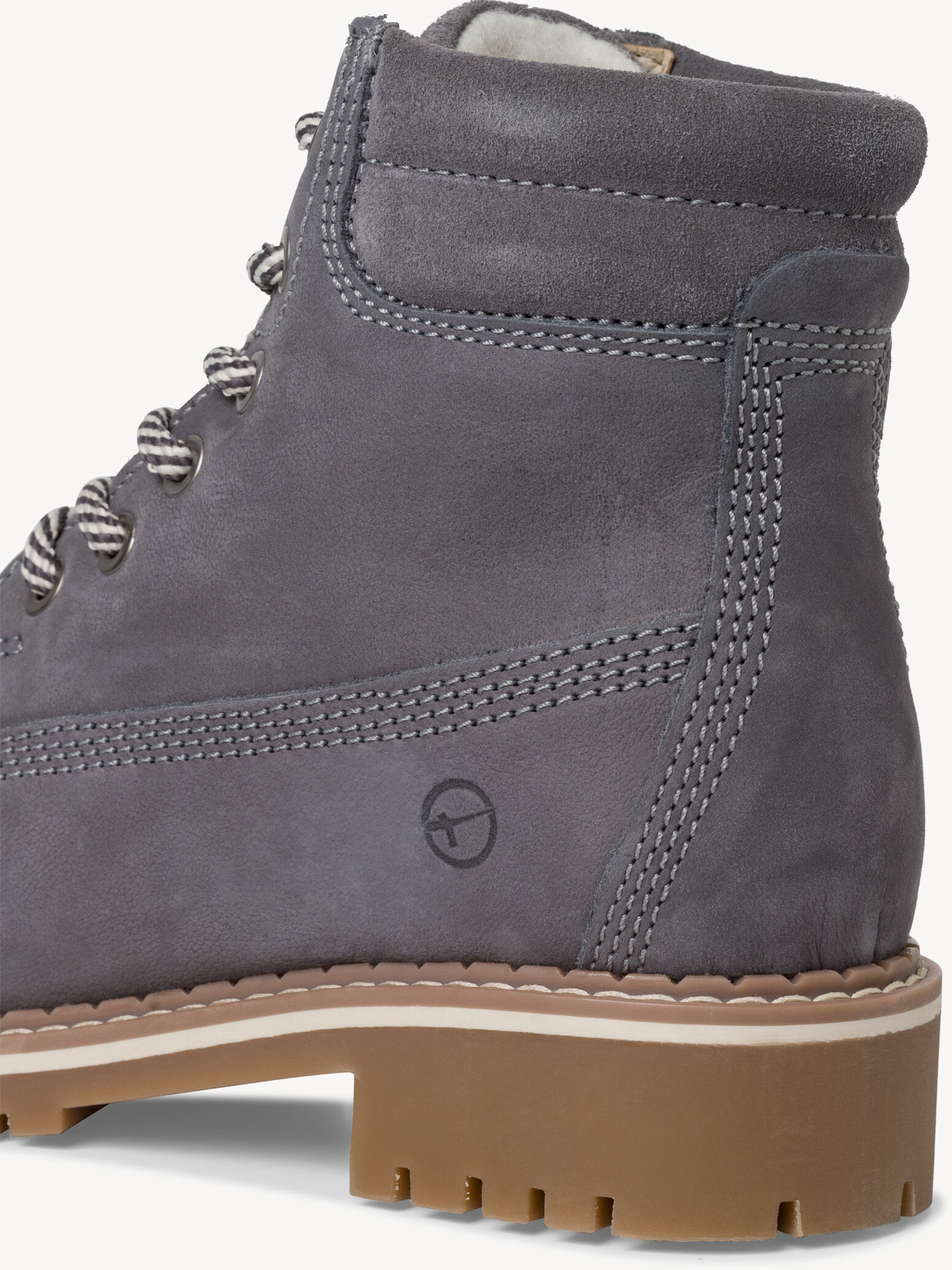 Bottine en cuir - gris doublure chaude