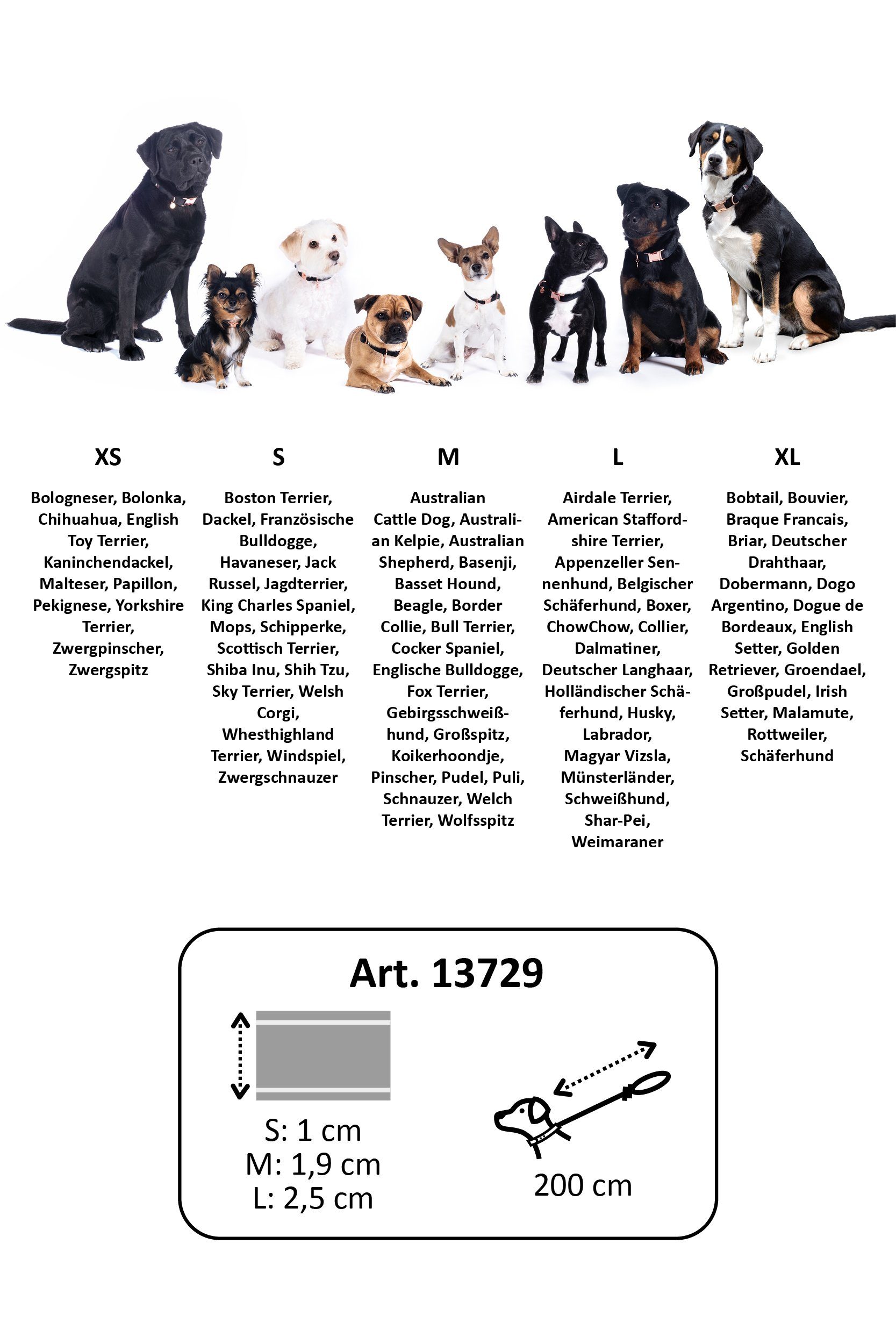 HKM Dogs Hundeleine Hundetrainingsleine -Anam Cara- Nylon, 100% Nylon, Artikel in verschiedenen Breiten erhältlich, Größe S: 1 cm/M: 1,9 cm/L: 2,5 cm
