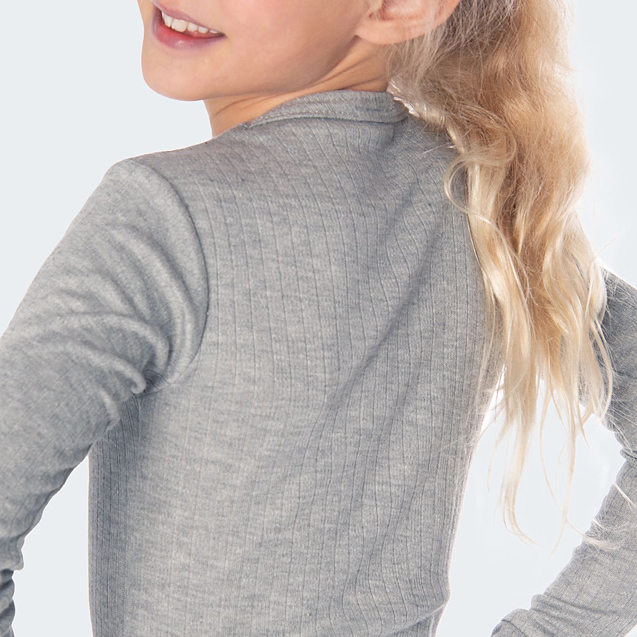 Black Snake Grau Kinder Thermounterhemd