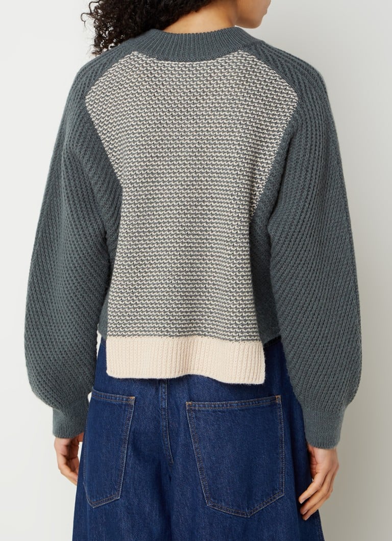 Pull en grosse maille (CLOSED) en mélange de laine d'alpaga avec manches bouffantes