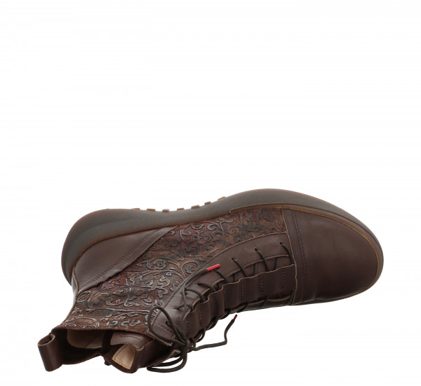 KUSABI Schnürboots - Espresso/Kombi