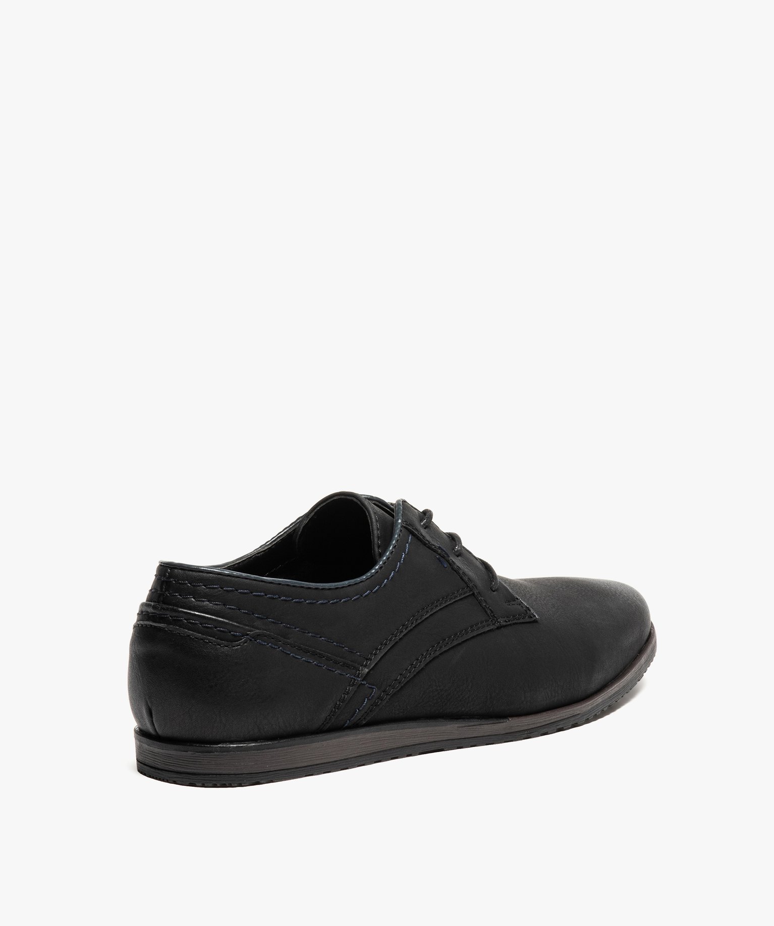Derbies homme unis avec surpiqres contrastées noir | GEMO