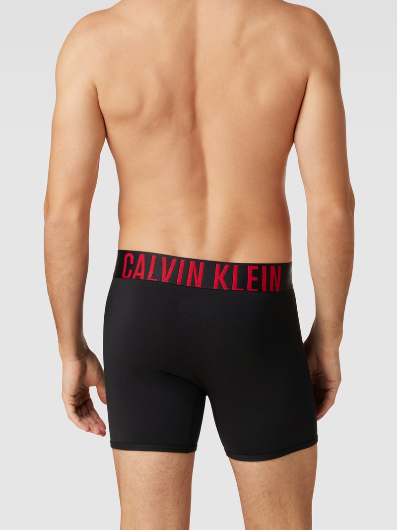 Boxershorts mit Logo-Stitchings im 2er-Pack in schwarz