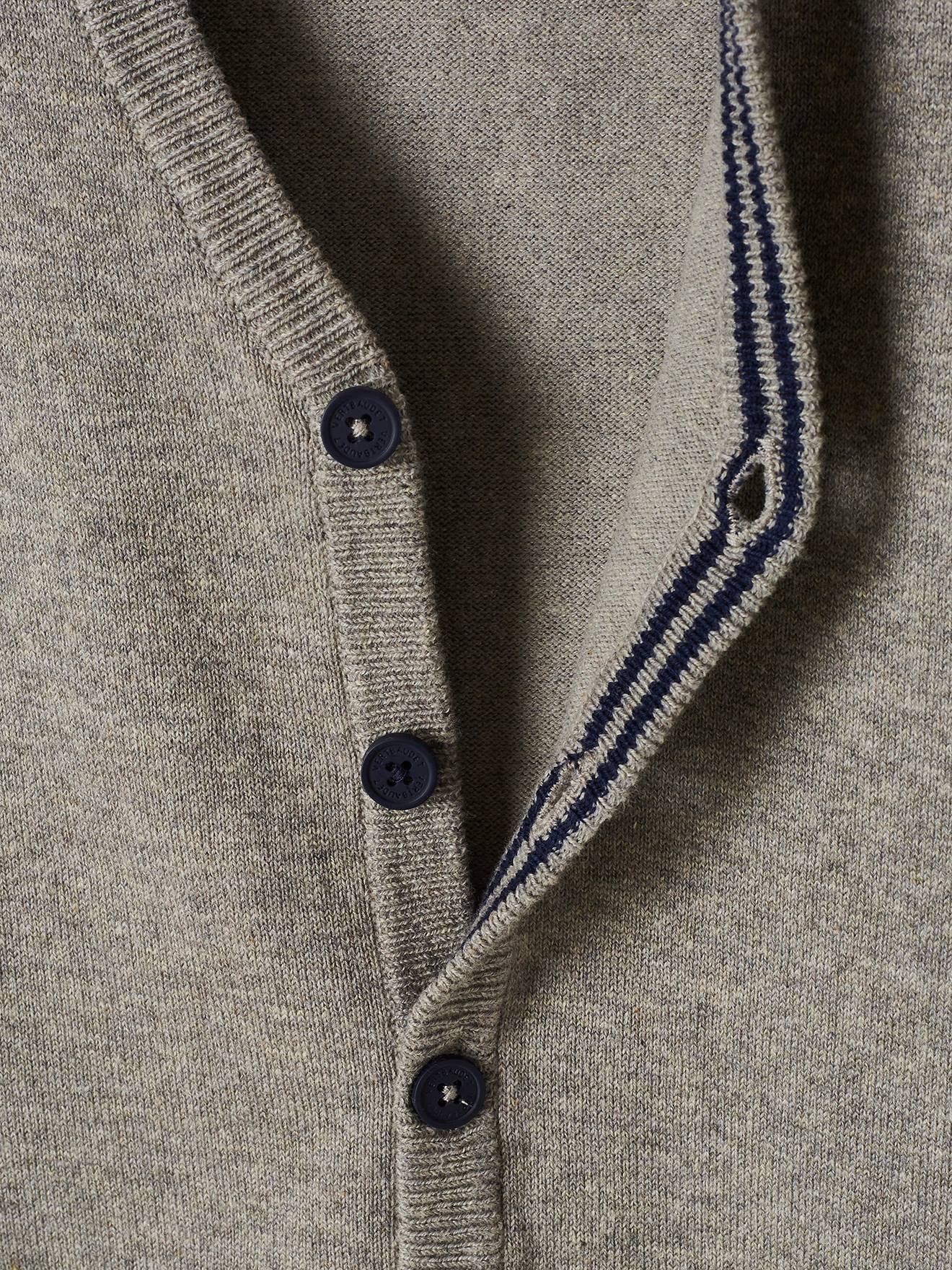 Gilet col V esprit collège Basics garçon marine
