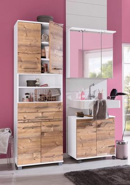 Schildmeyer Spiegelschrank SPS 700.1 Spot Breite 70 cm, 3-türig, 2 LED-Einbaustrahler, Schalter-/Steckdosenbox