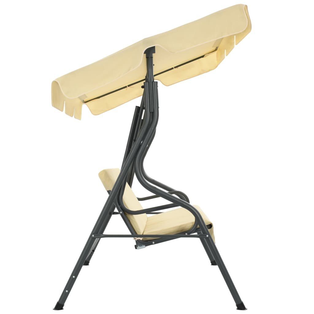 vidaXL Hollywoodschaukel Hollywoodschaukel Cremeweiß 170×110×153 cm, 1 tlg.